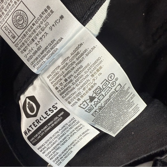 Levi's 502 Taper Fit Stretch Jeans Men's Sz 36x30 Black - Picture 7 of 11